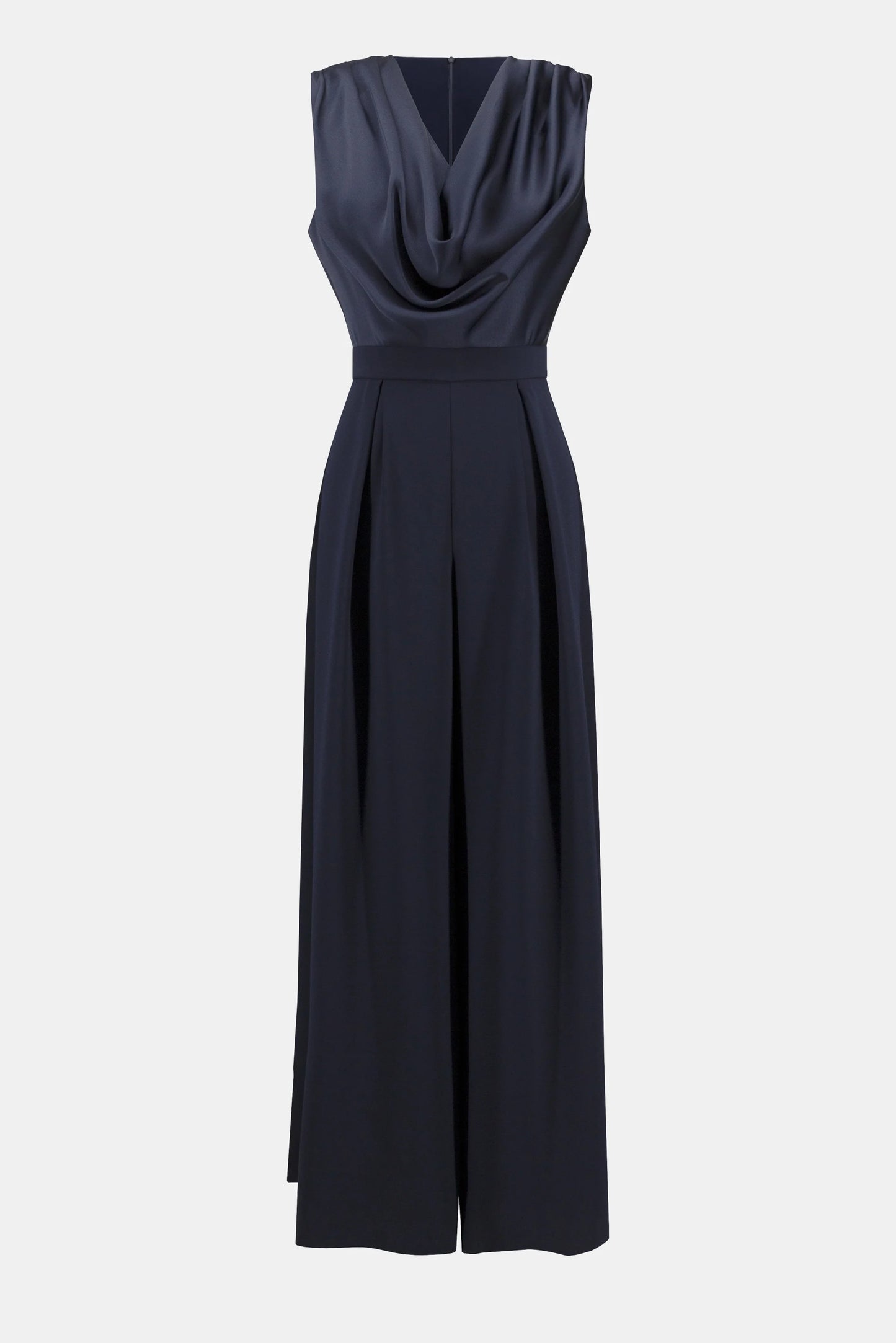 Signature Satin and Crepe Wide Leg Jumpsuit