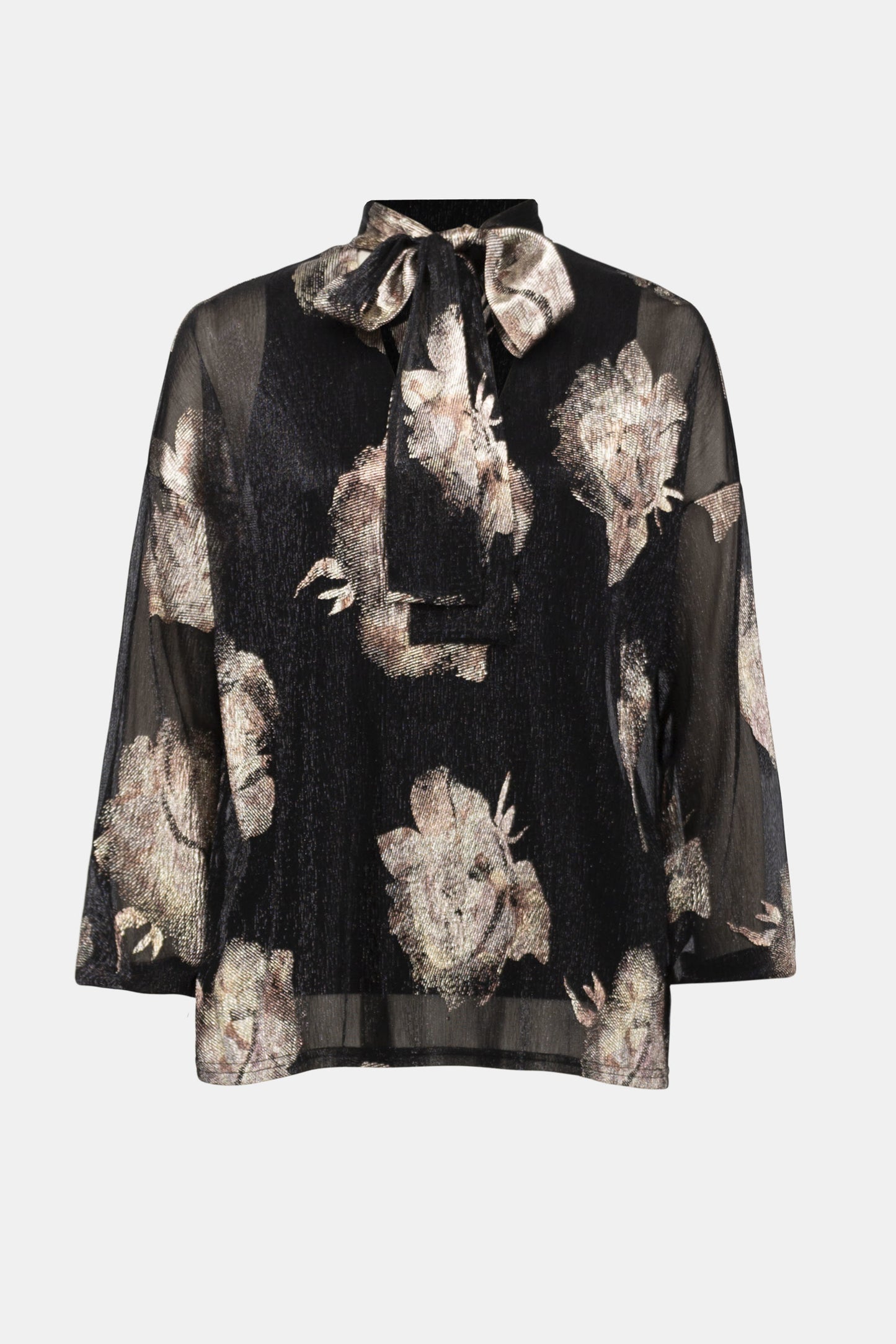 Plissé Knit Foiled Floral Top
