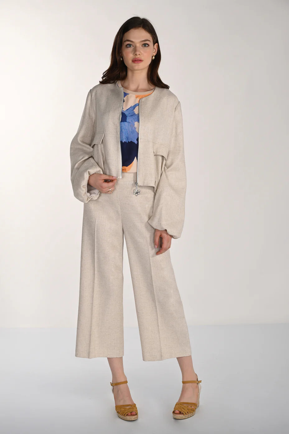 Linen Blend Pant 261315