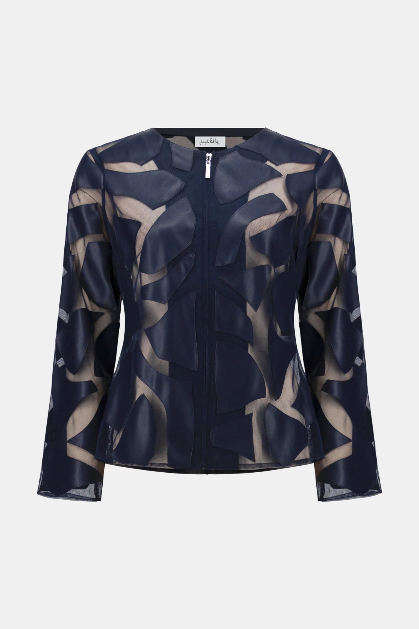 Laser Cut Leatherette Fitted Jacket