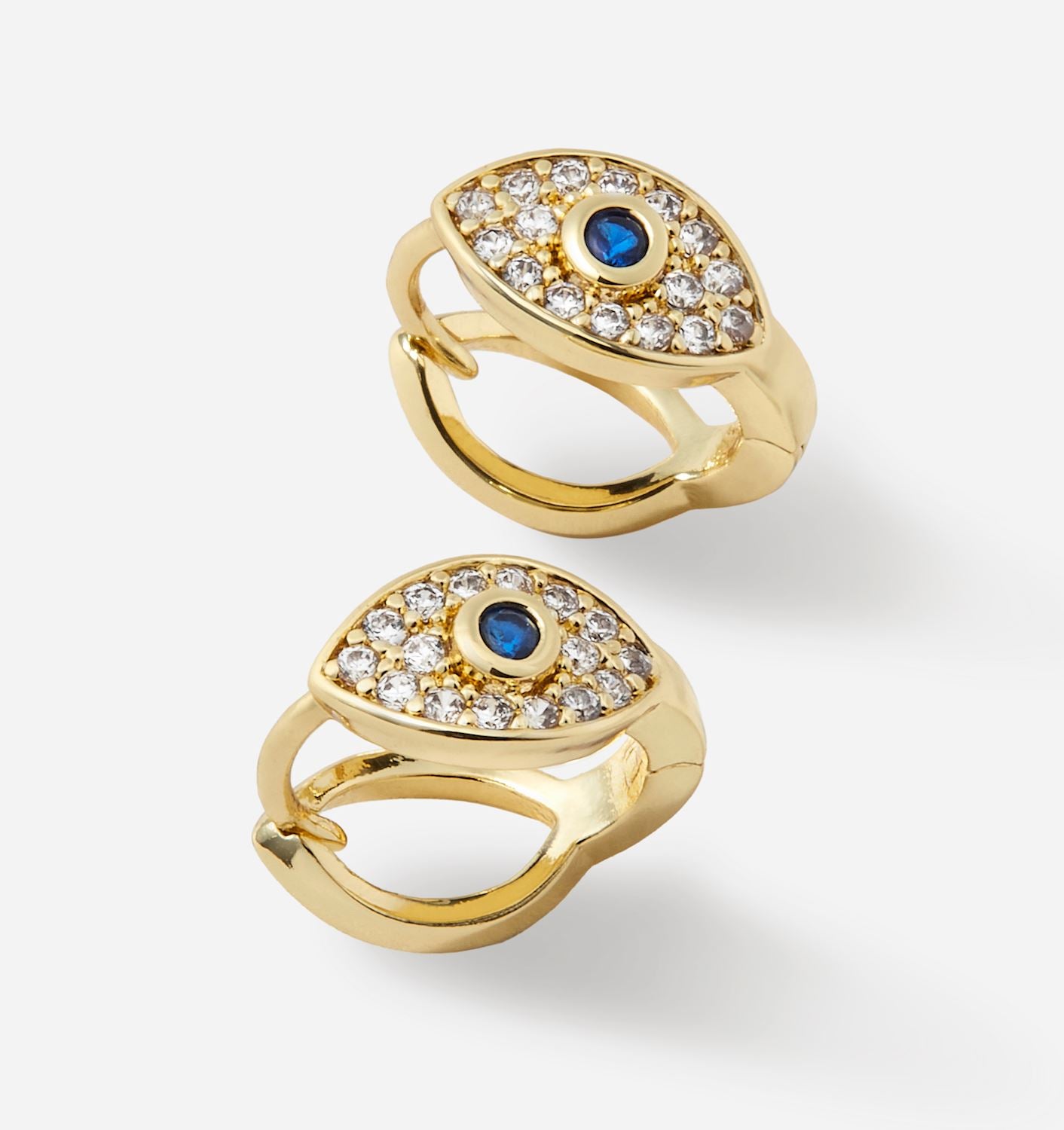 Evil Eye Gold Earrings