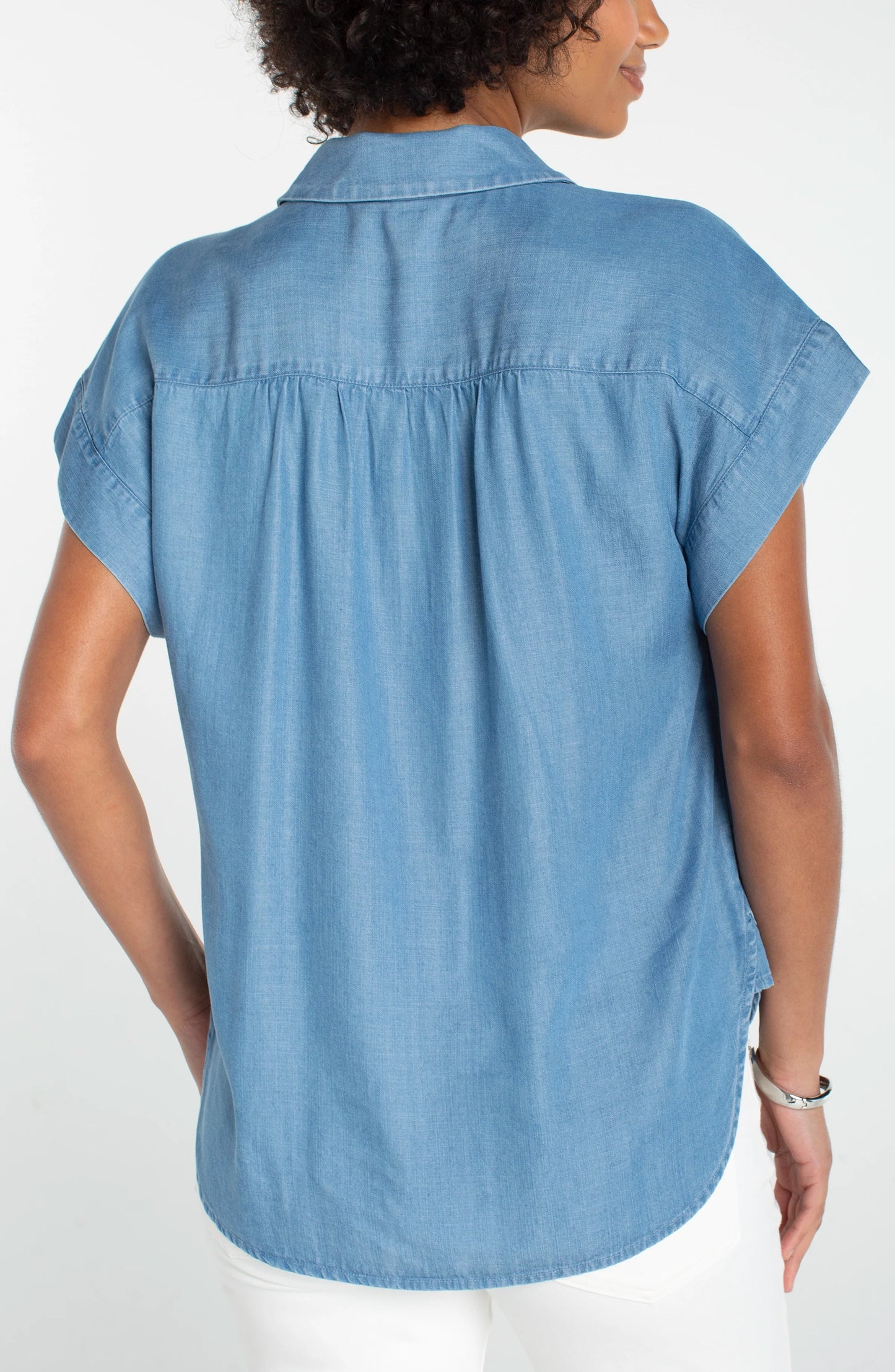 Popover Button Down Polo Collar Shirt