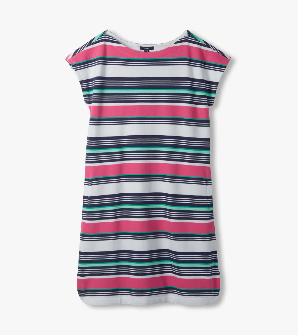 Capri Dress - Spring Rainfall Stripes