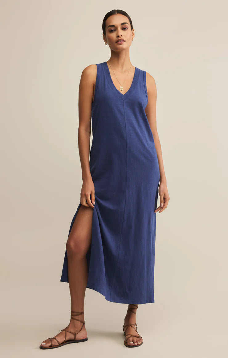 Palisades Midi Dress- Yatch Blue