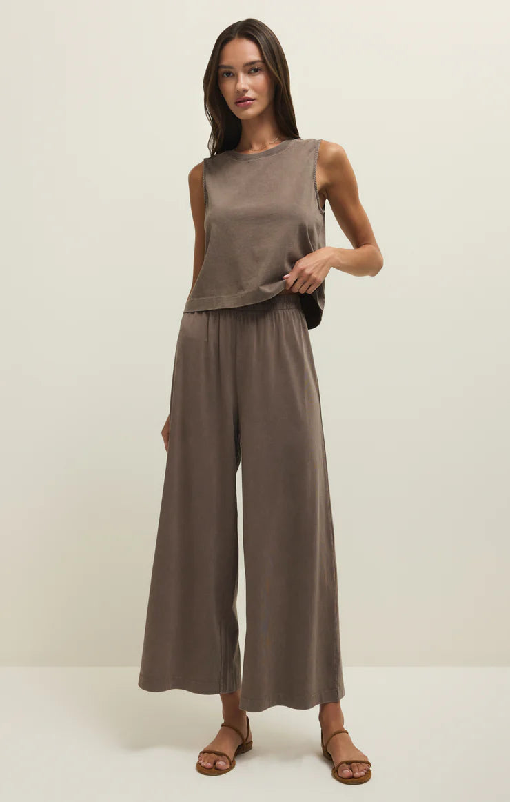 Scout Jersey Crop Flare Pant- Perfectly Taupe