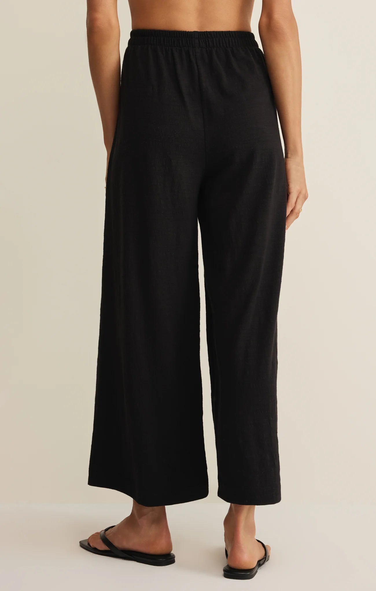 Scout Textured Black Slub Pants