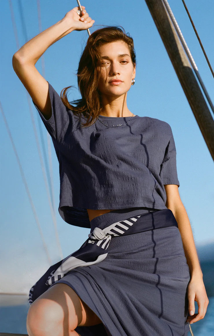 Sway Textured Cropped Tee