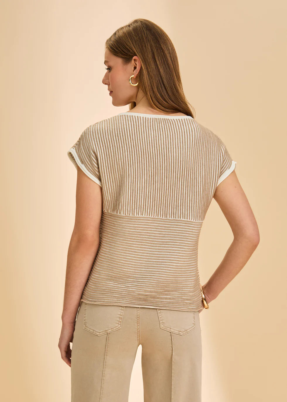 Boatneck Cap Sleeve Sweater