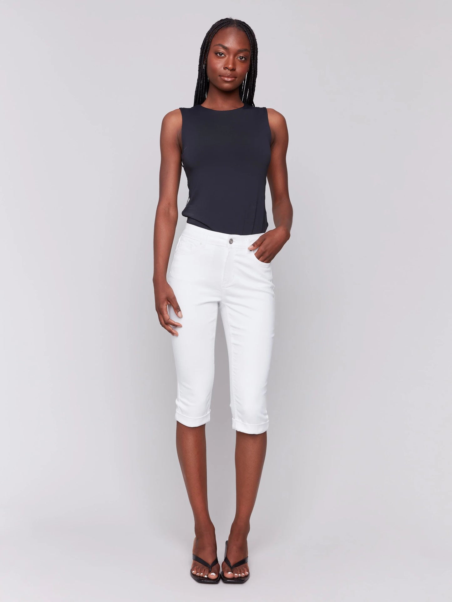 Stretch Twill Pedal Pusher Pants