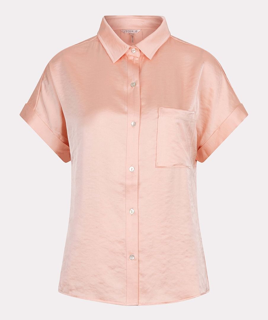 Satin Look Blouse Short Sleeve
