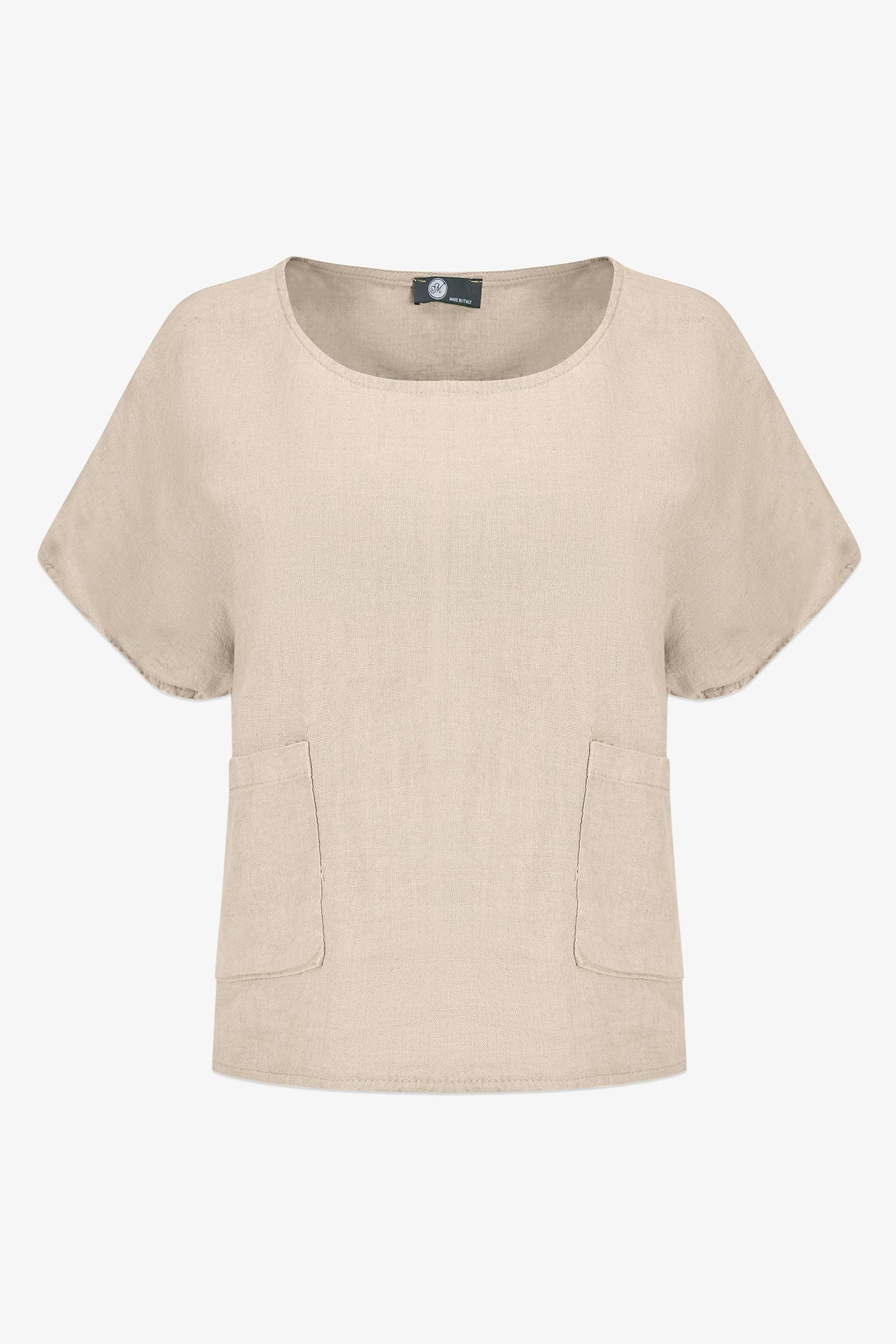 Front Pockets Cinched Back Tee