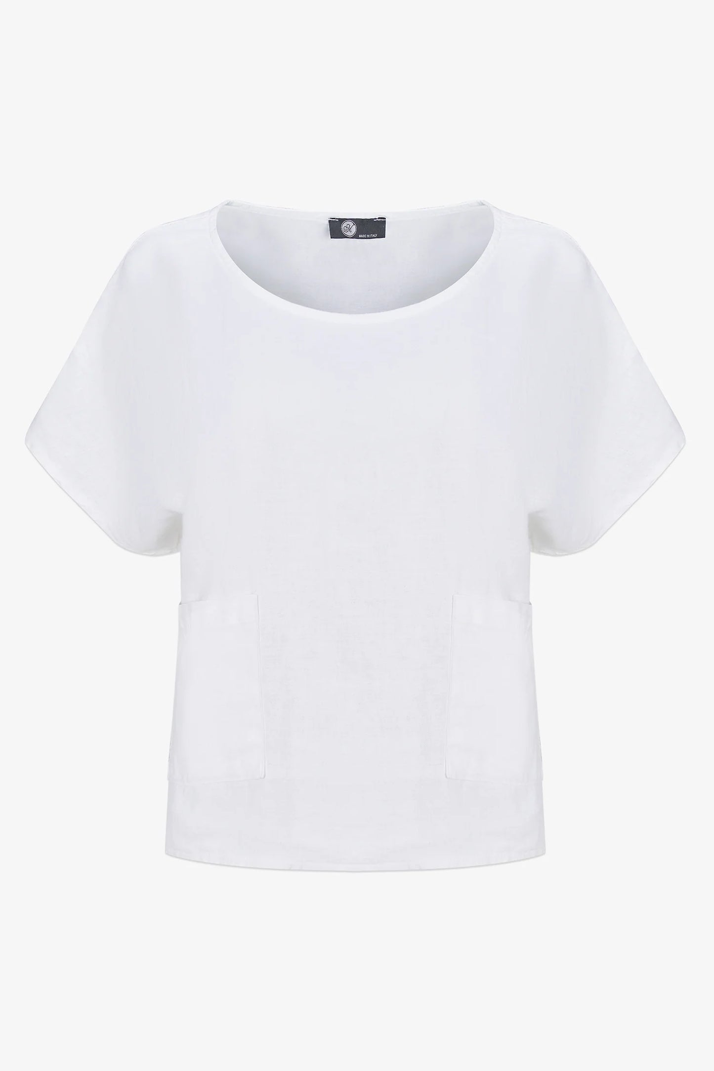 Front Pockets Cinched Back Tee