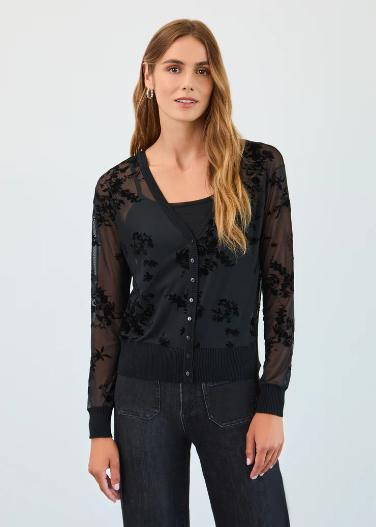 Two Piece Mesh Cardigan Set