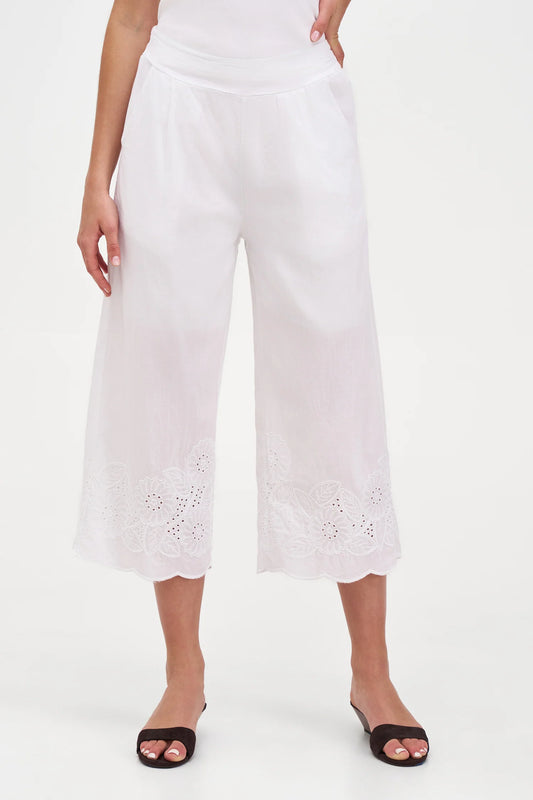 Woven Capri - White