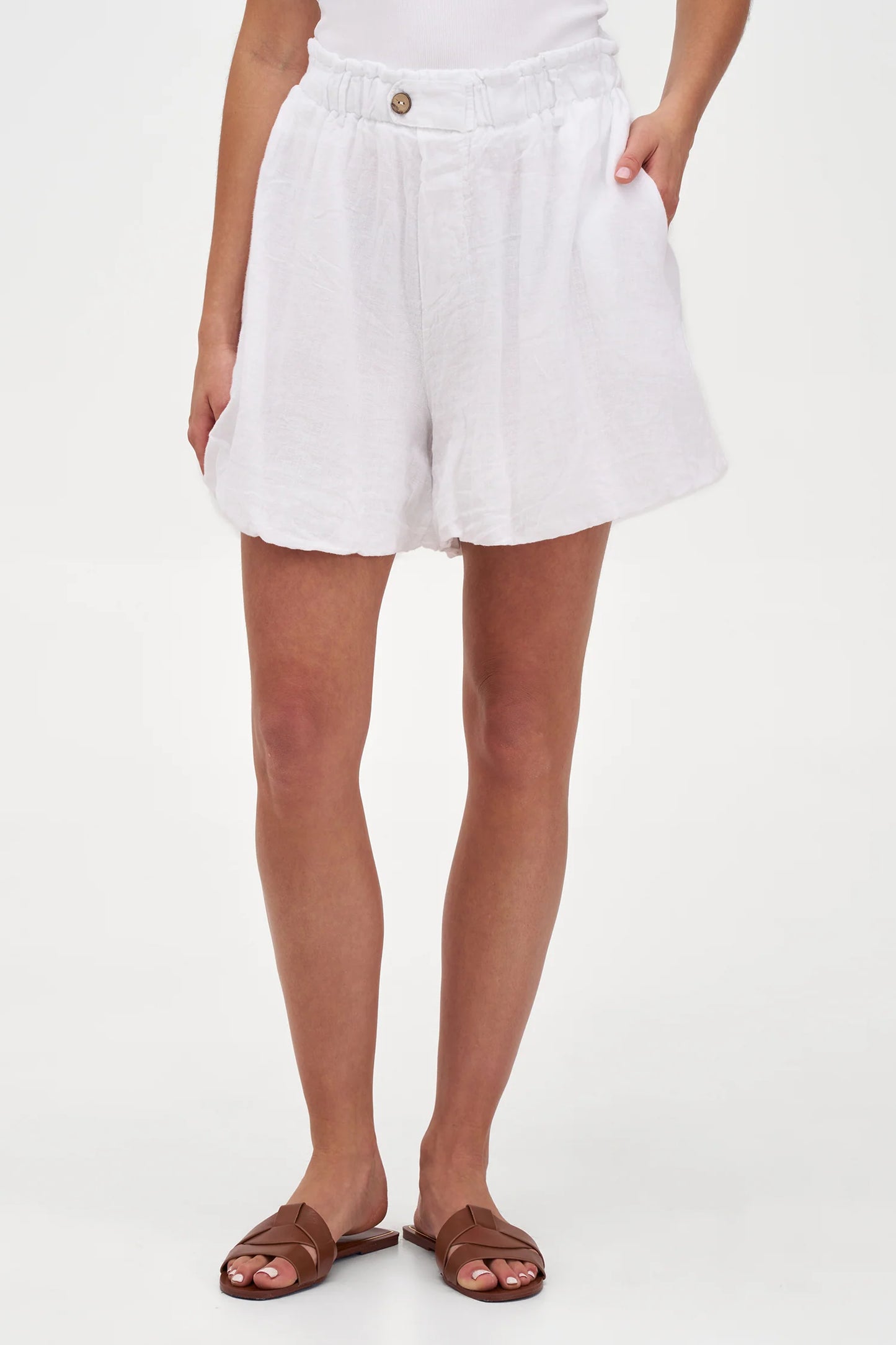 Woven Shorts- White