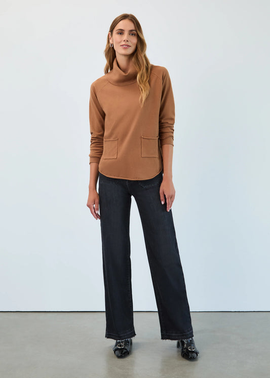 Cowl Neck Sweater -Bronze Caramel