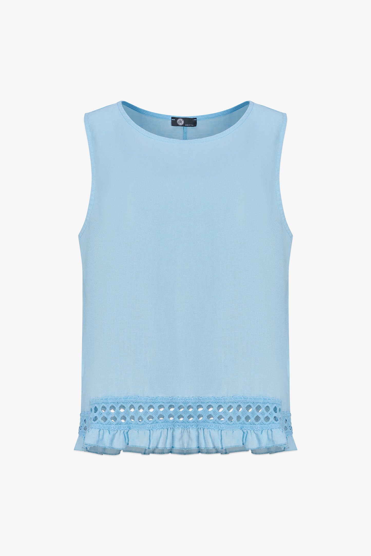 Sleeveless Woven Top - Sky