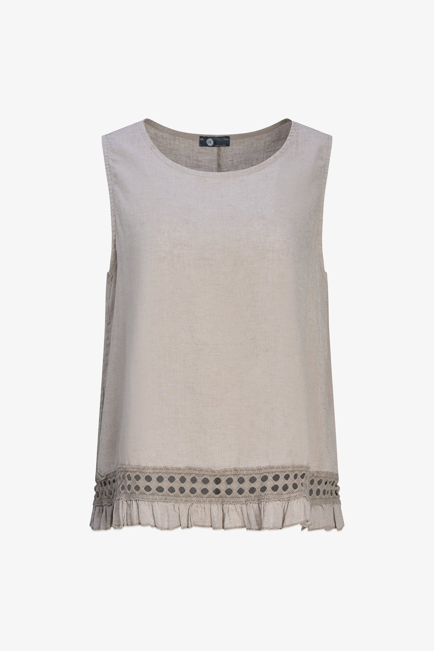 Sleeveless Woven Top - Truffle