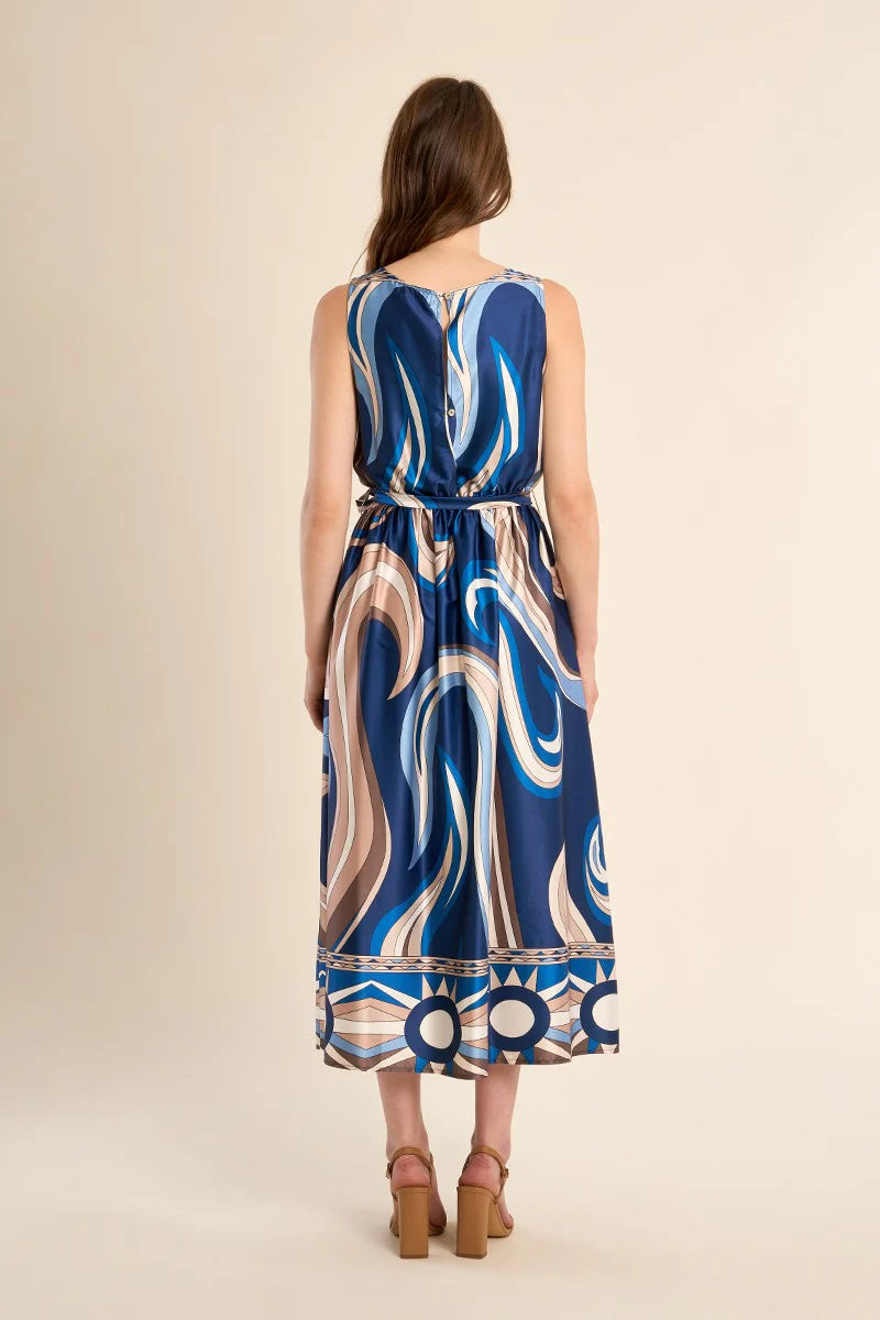 Beach Wave Print Dress