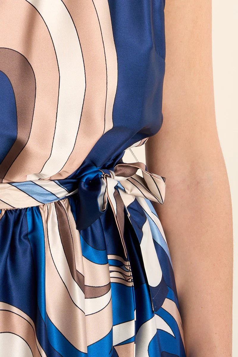 Beach Wave Print Dress