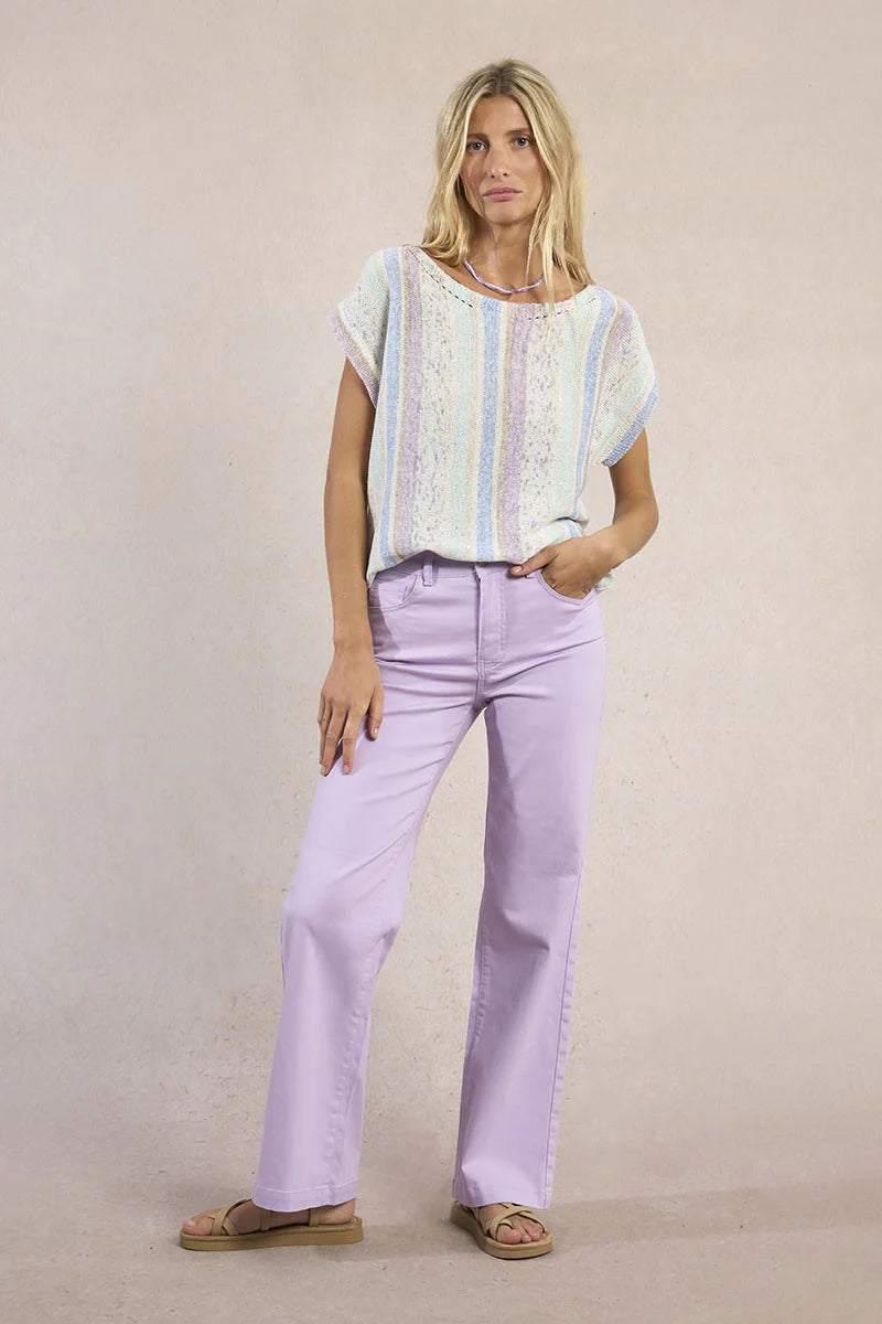 Multicolour Striped Knitted T-Shirt