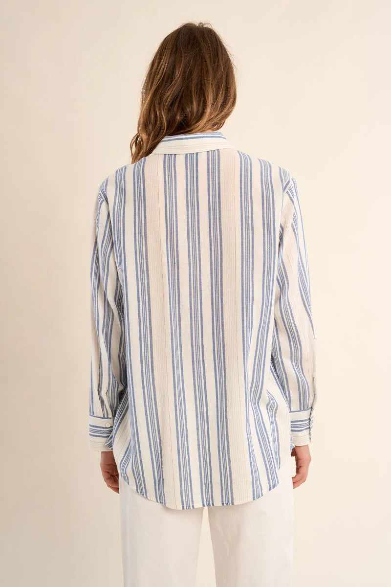 Lurex Striped Cotton Shirt