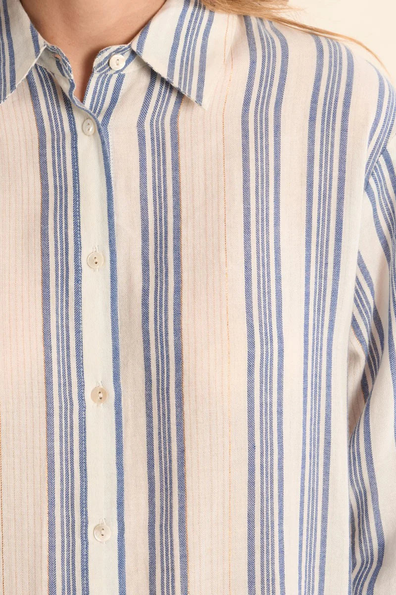 Lurex Striped Cotton Shirt