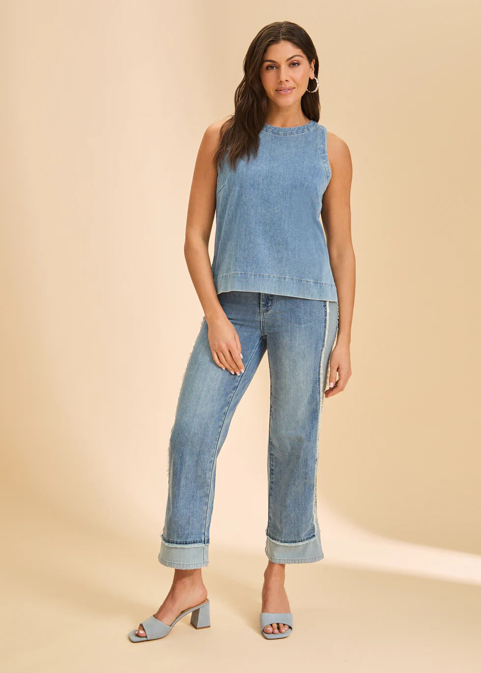 Sleeveless Top, Light Denim