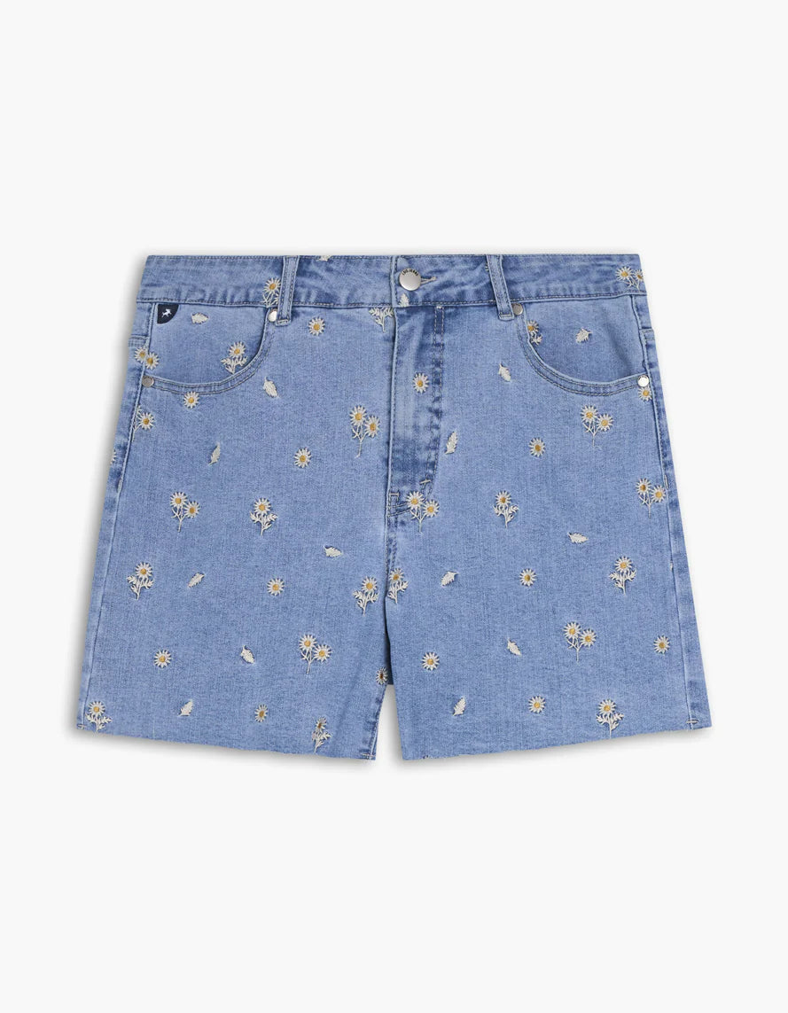 Georgia Short Embroidery Denim