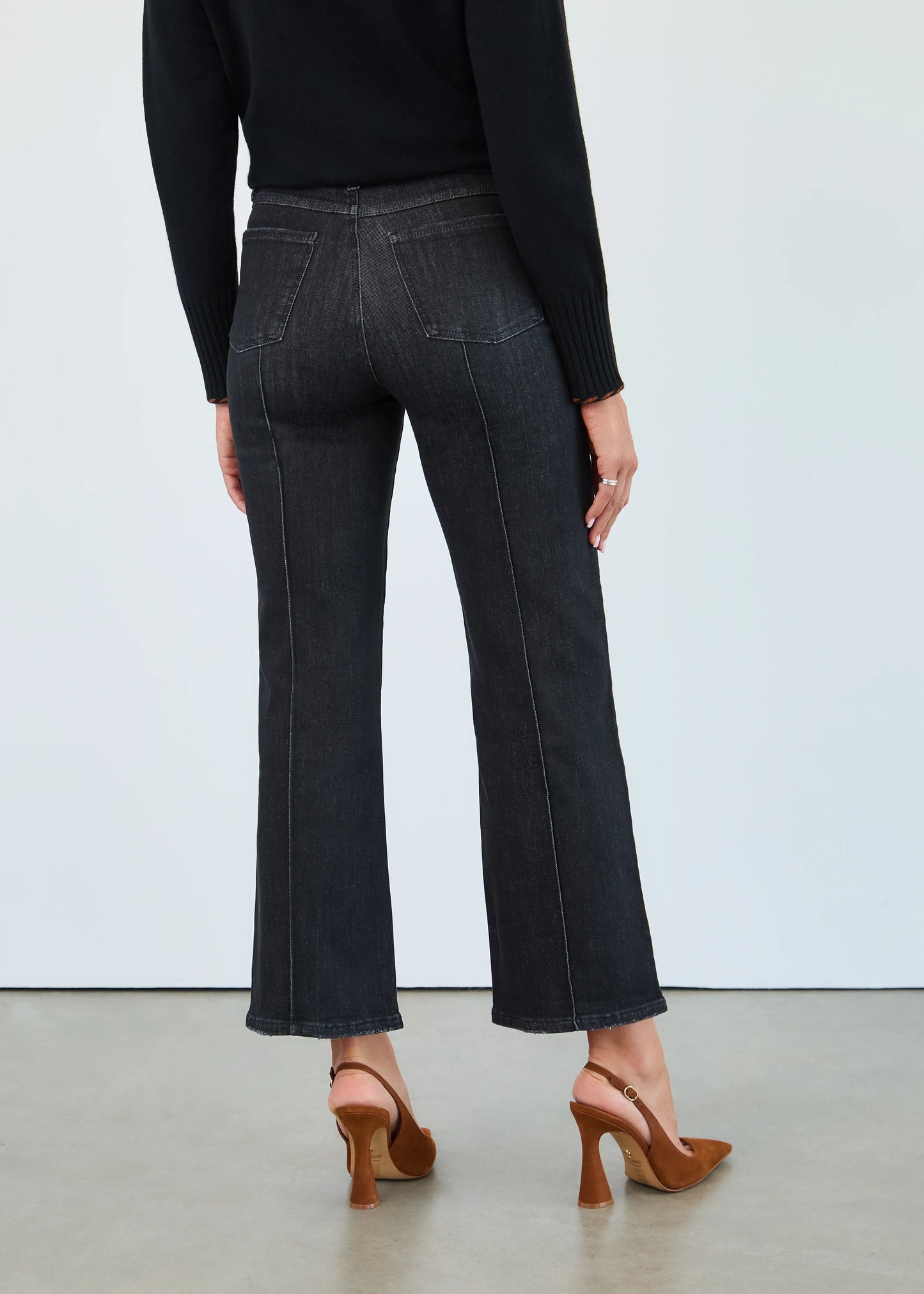 Olivia Pintuck Wide Leg - Black Wash