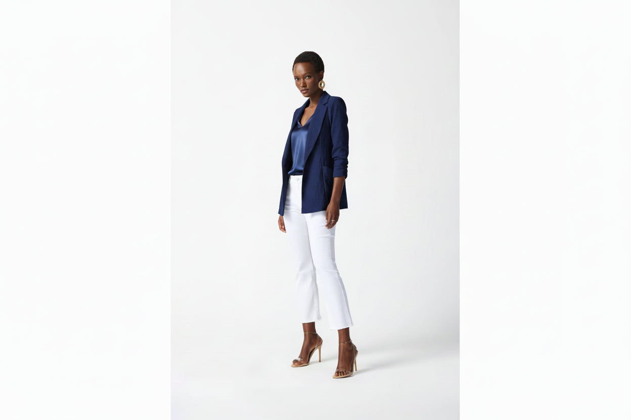 Texture Boxy Blazer- Midnight