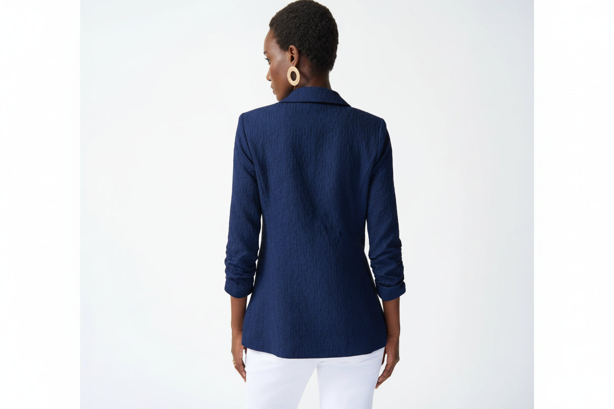 Texture Boxy Blazer- Midnight