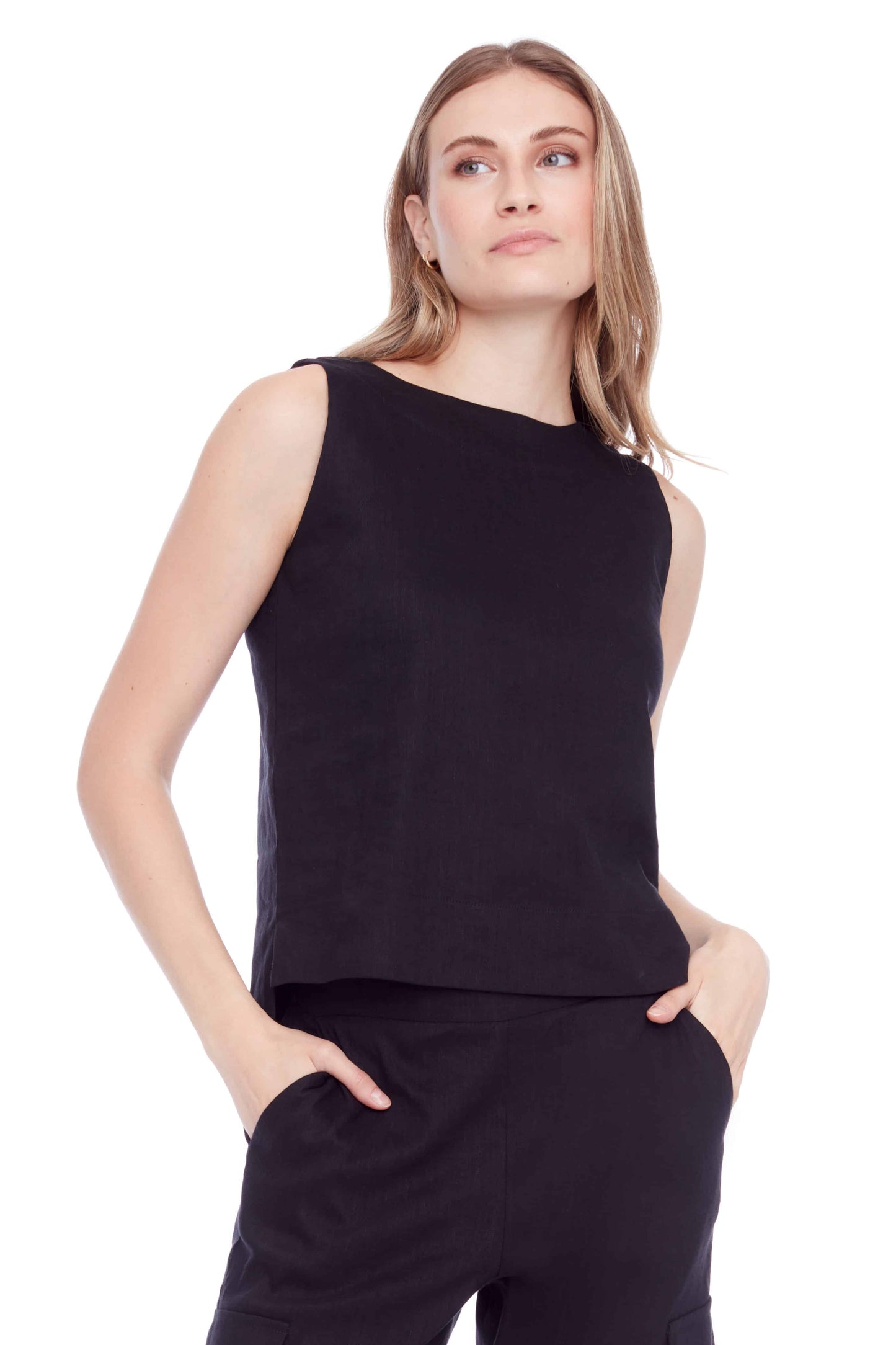 Lila Linen Sleeveless Top