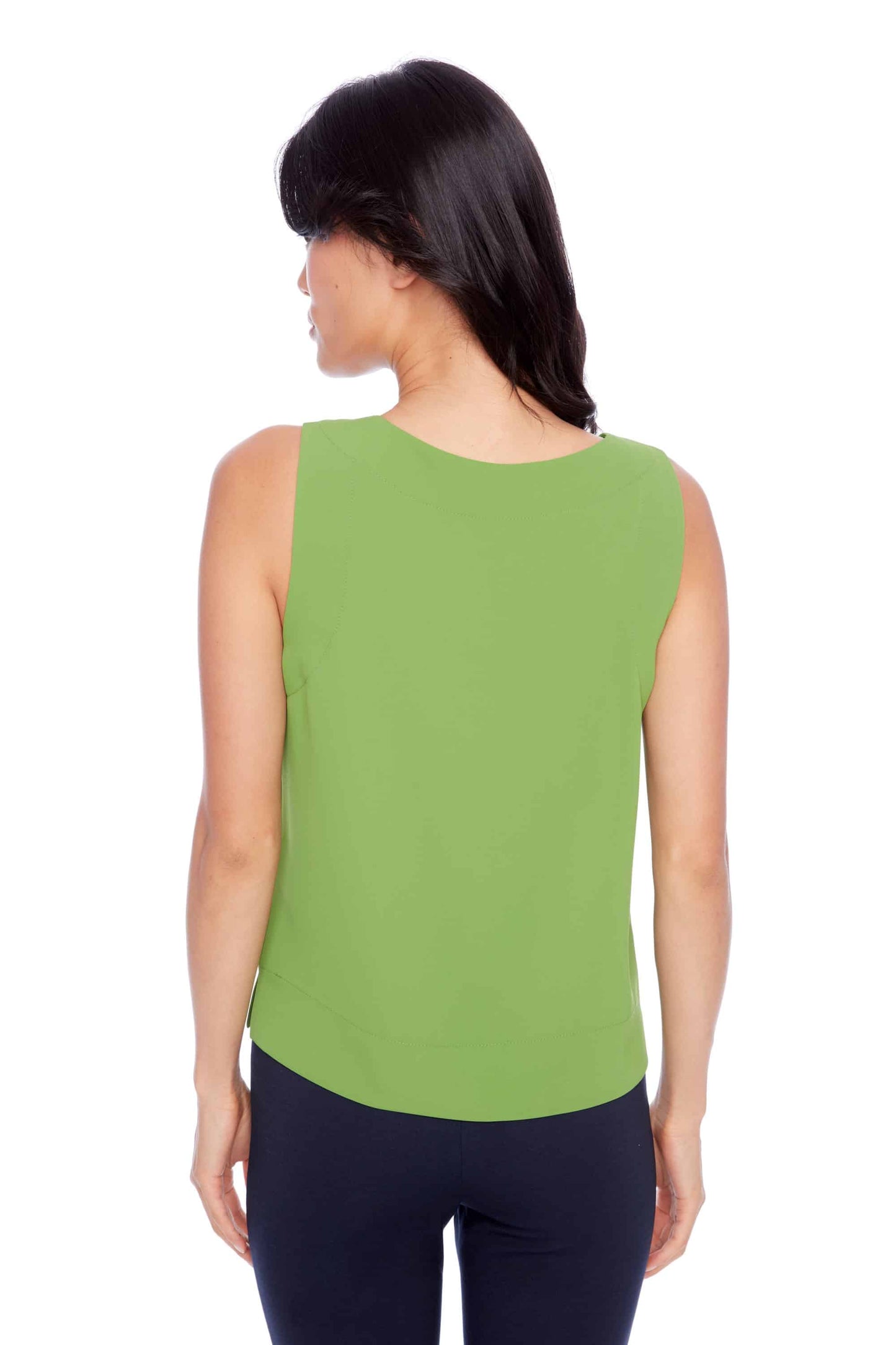 Gianna Solid Vegan Silk Tank - Matcha