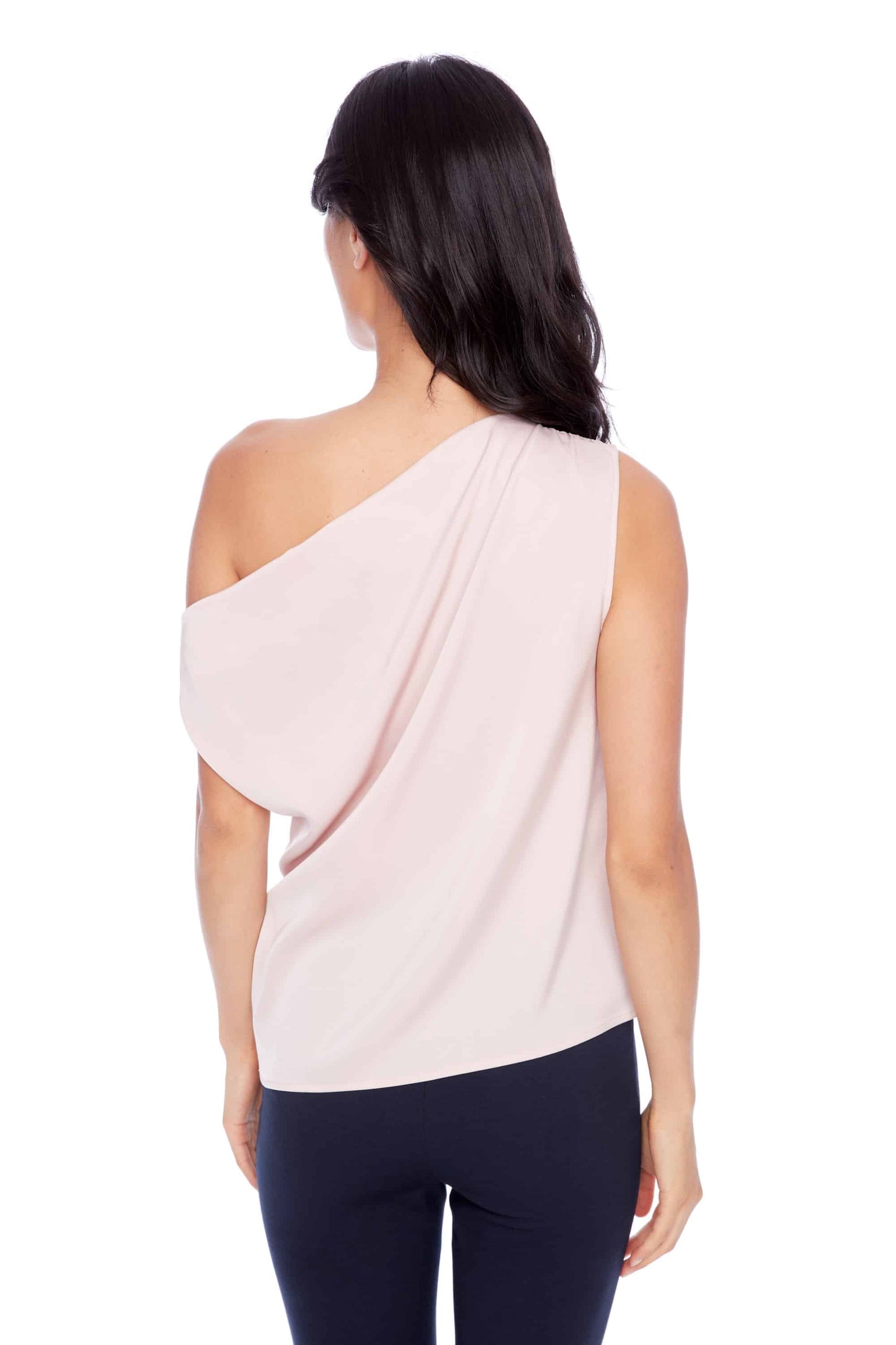 Lily Solid Satin Asymmetric Top
