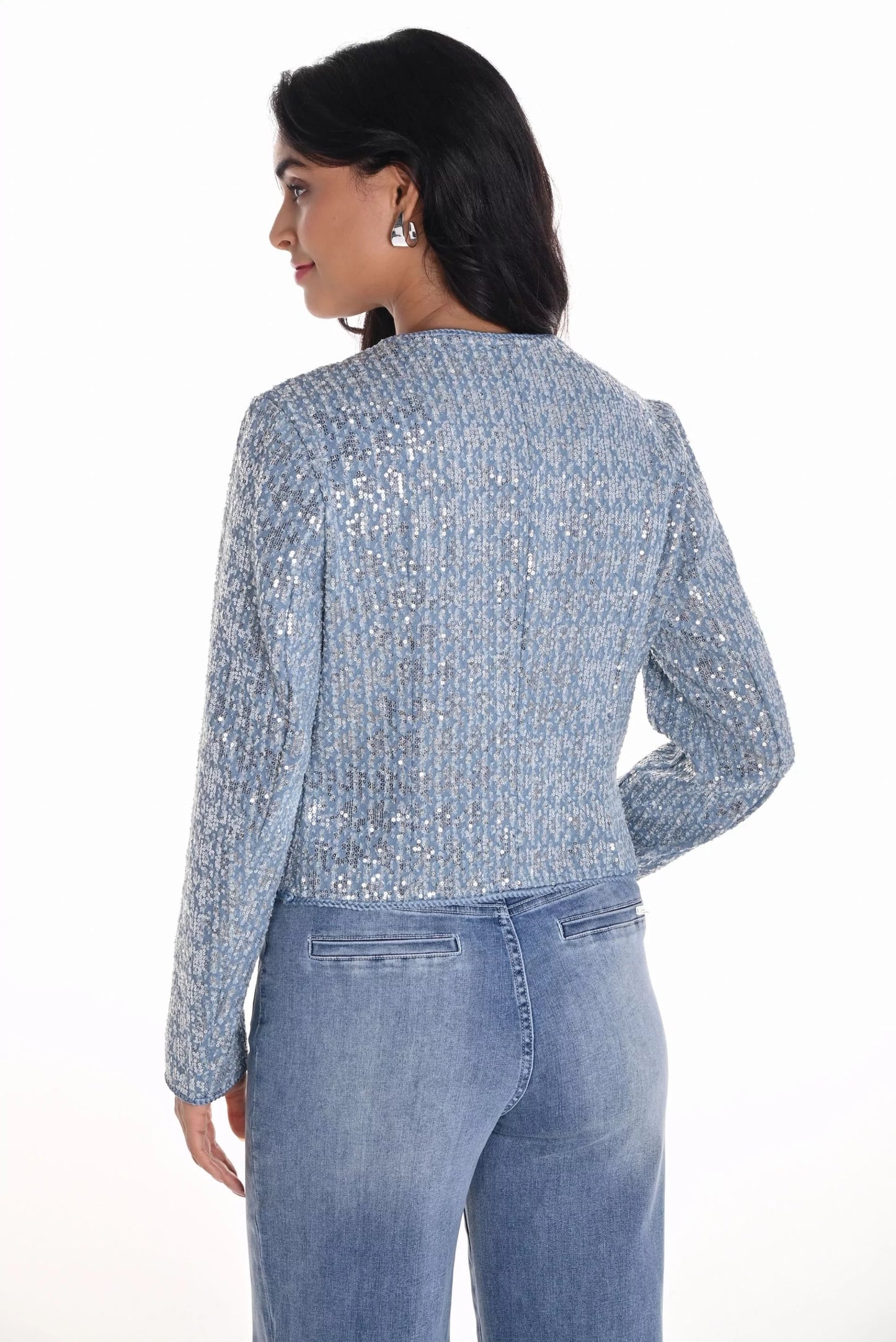 Sequin Cropped Jacket