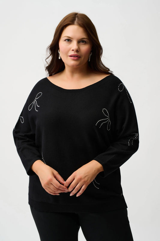 Knit Pullover with Bow Detail