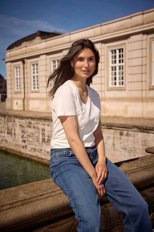Derby V-Neck Cotton Tee