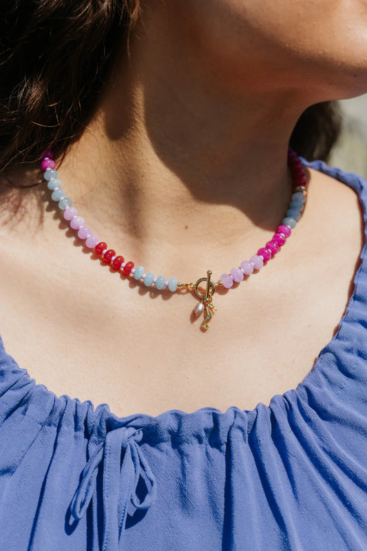 Jade Seahorse Charm Necklace