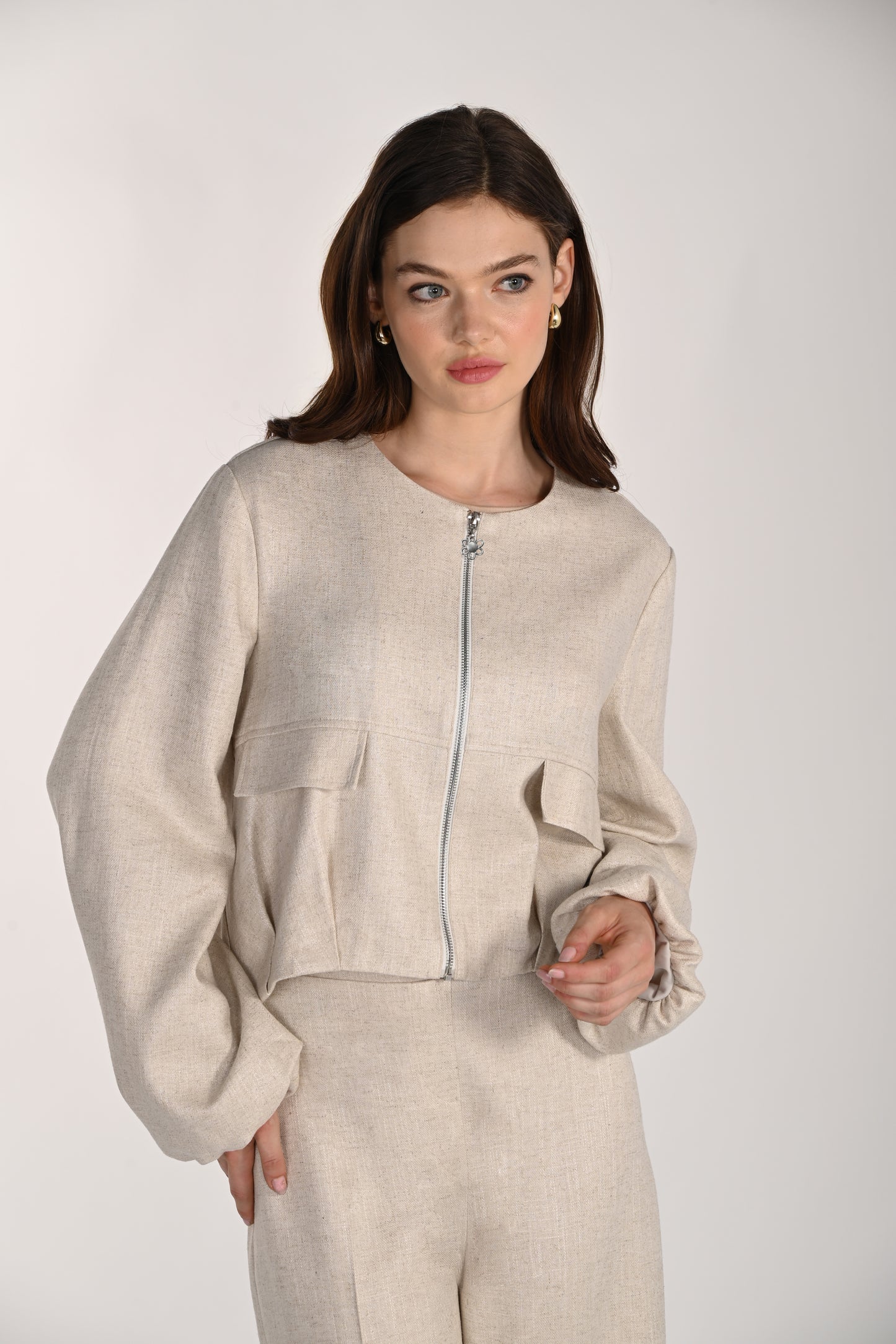 Linen Blend Jacket 261316