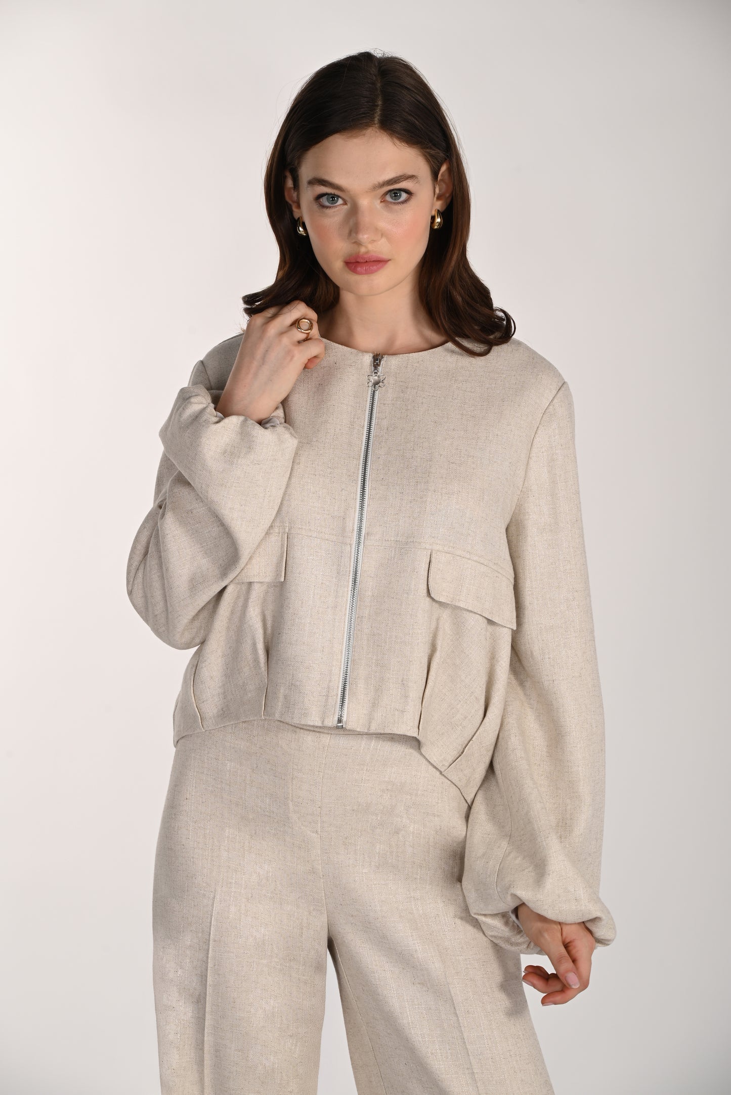 Linen Blend Jacket 261316