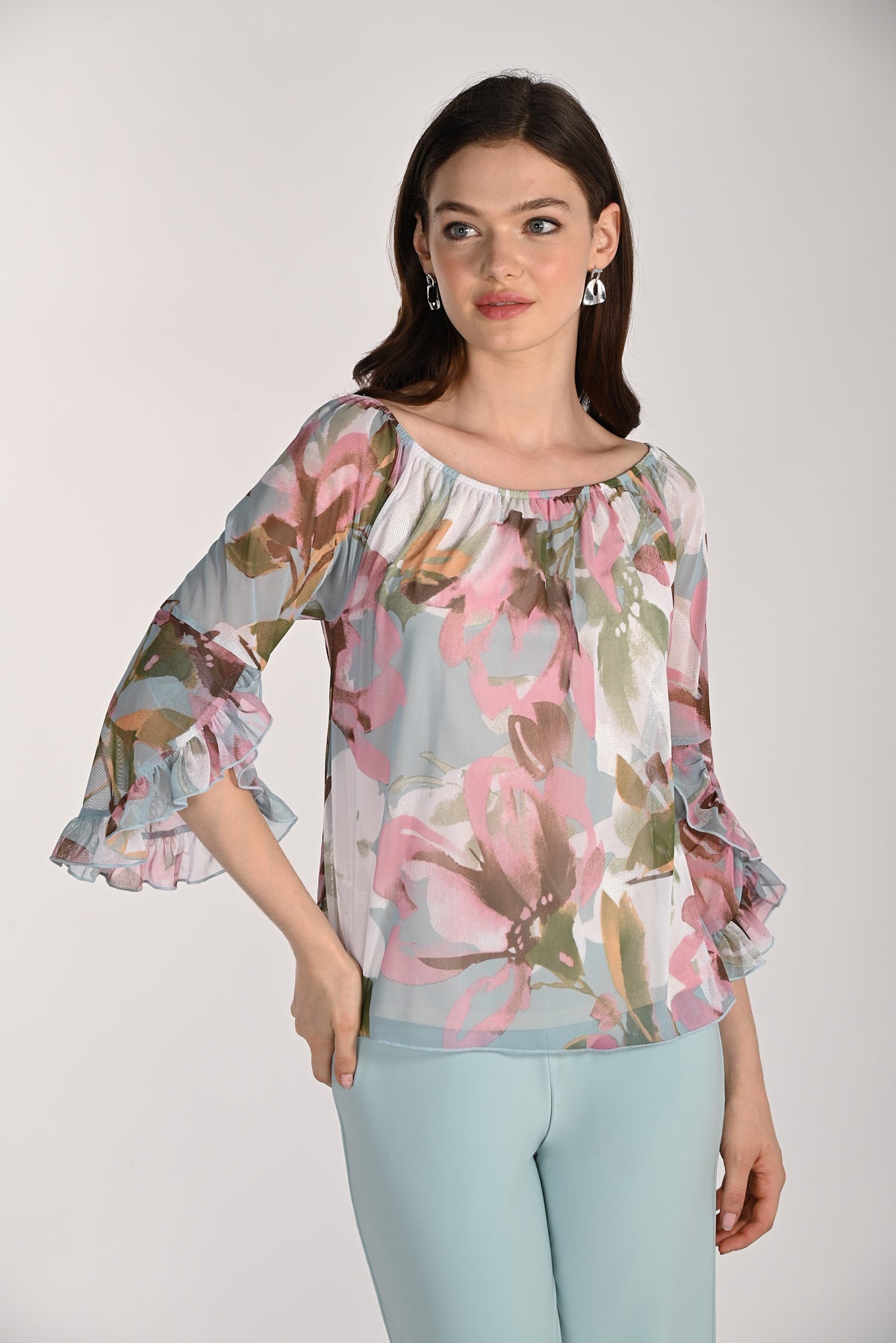 Knit Top Seafoam/Pink 261361