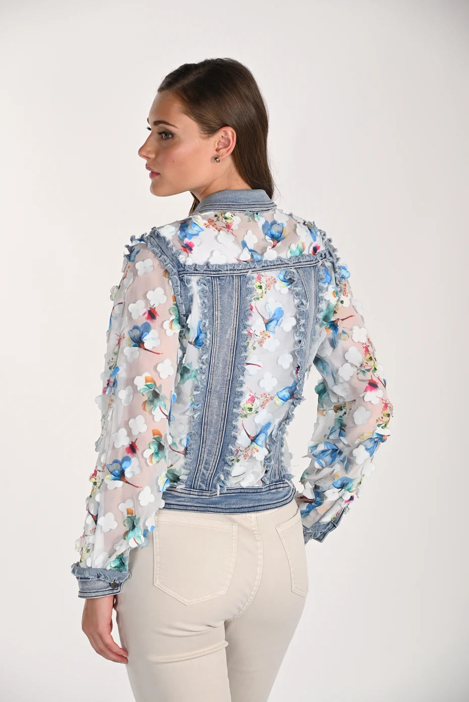 Frank Lyman 261601 Denim and Woven Jacket