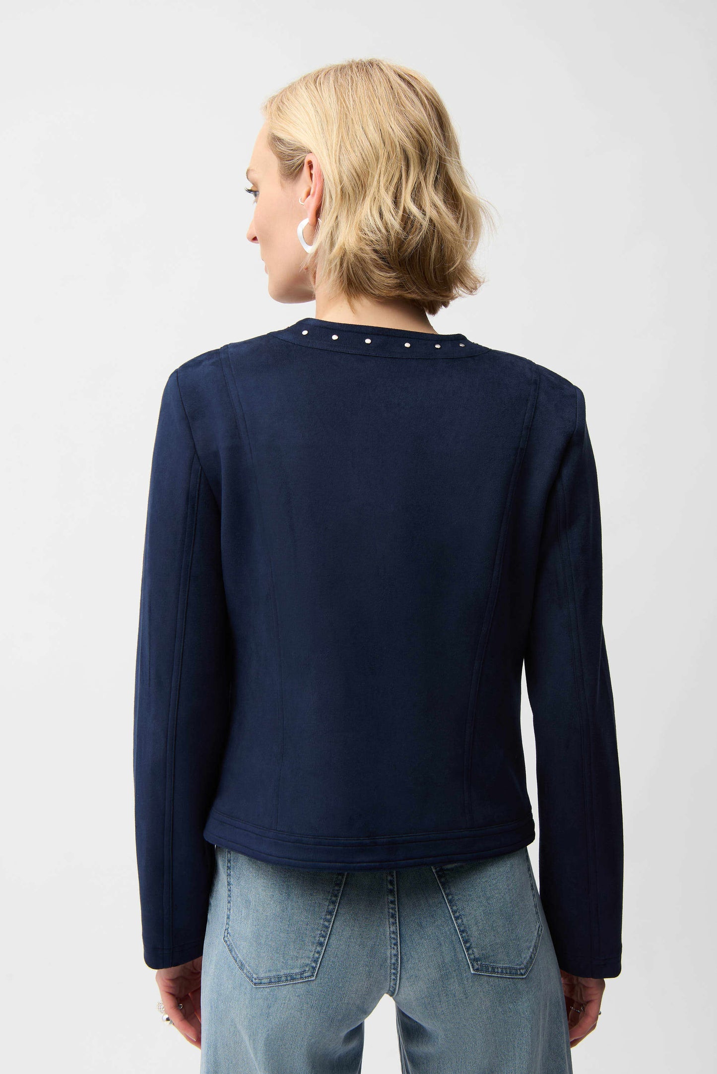 Scuba Suede Jacket With Military Buttons