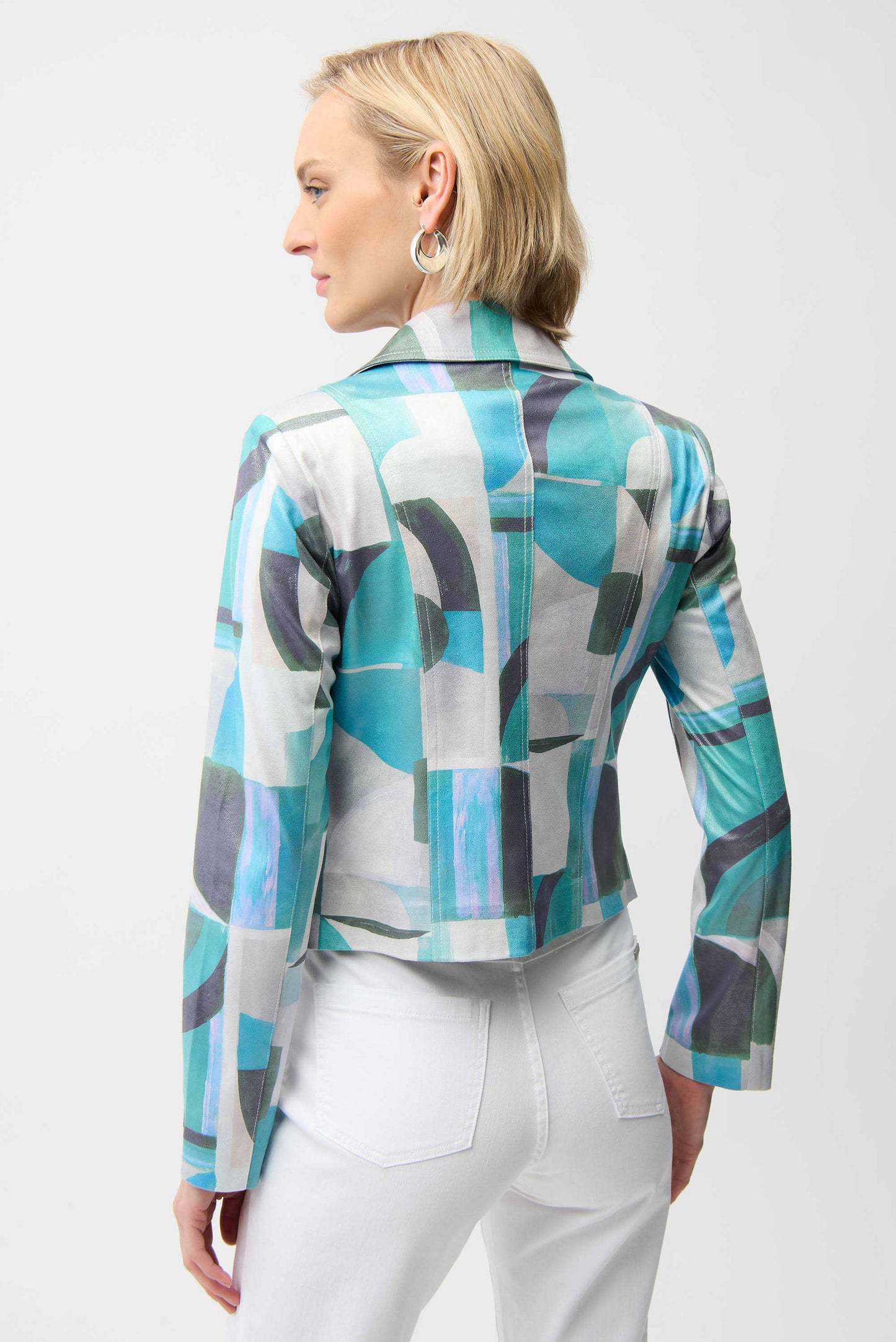 Geometric Print Fitted Jacket