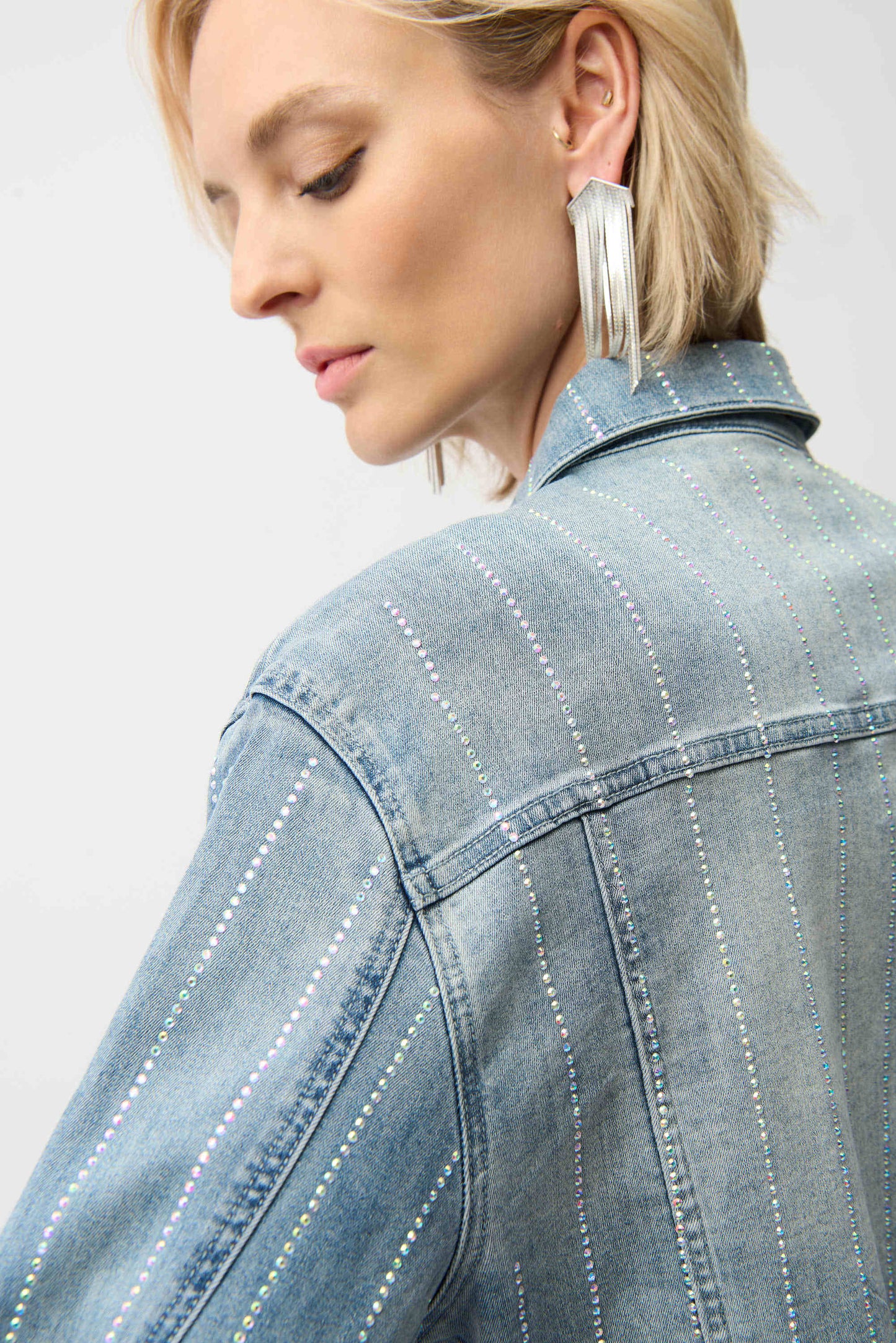 Denim Jacket With Rhinestones