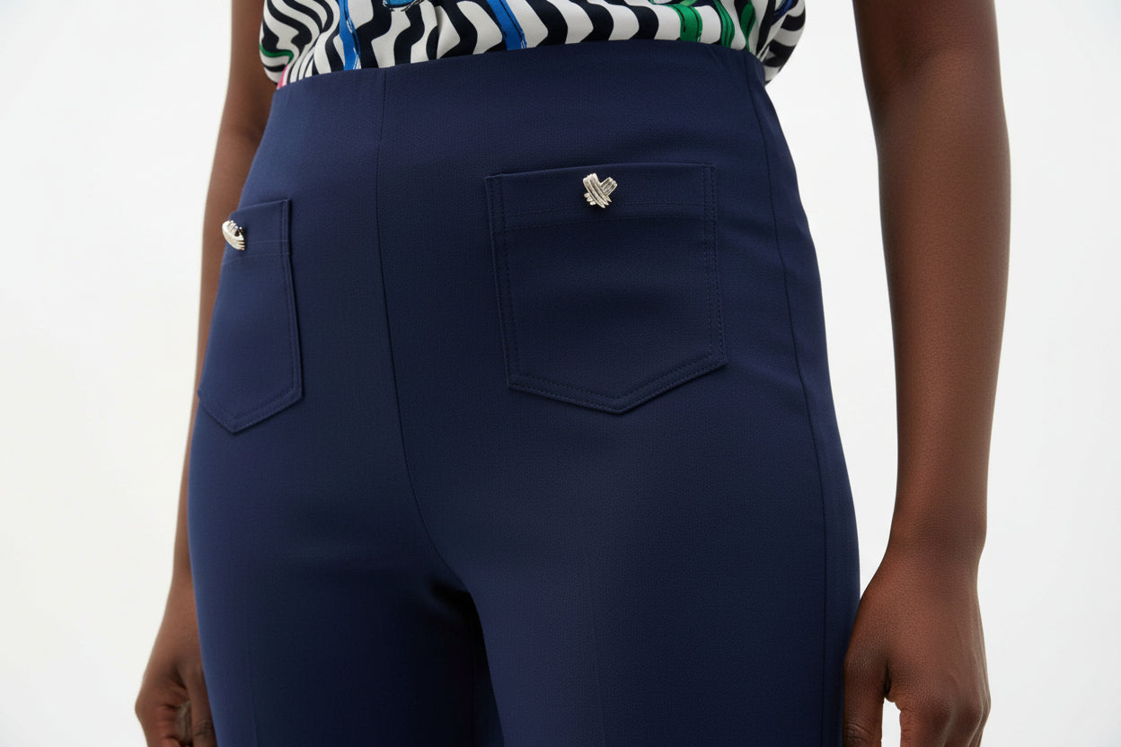 Millennium Pull-On Cropped Pants With Patch Pockets