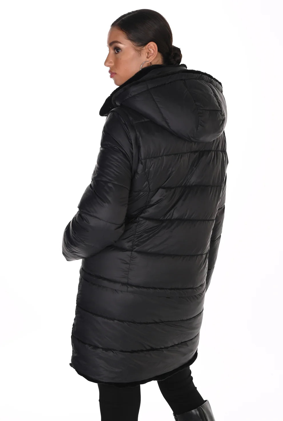 16 Way Reversible Puffer & Faux Fur Coat