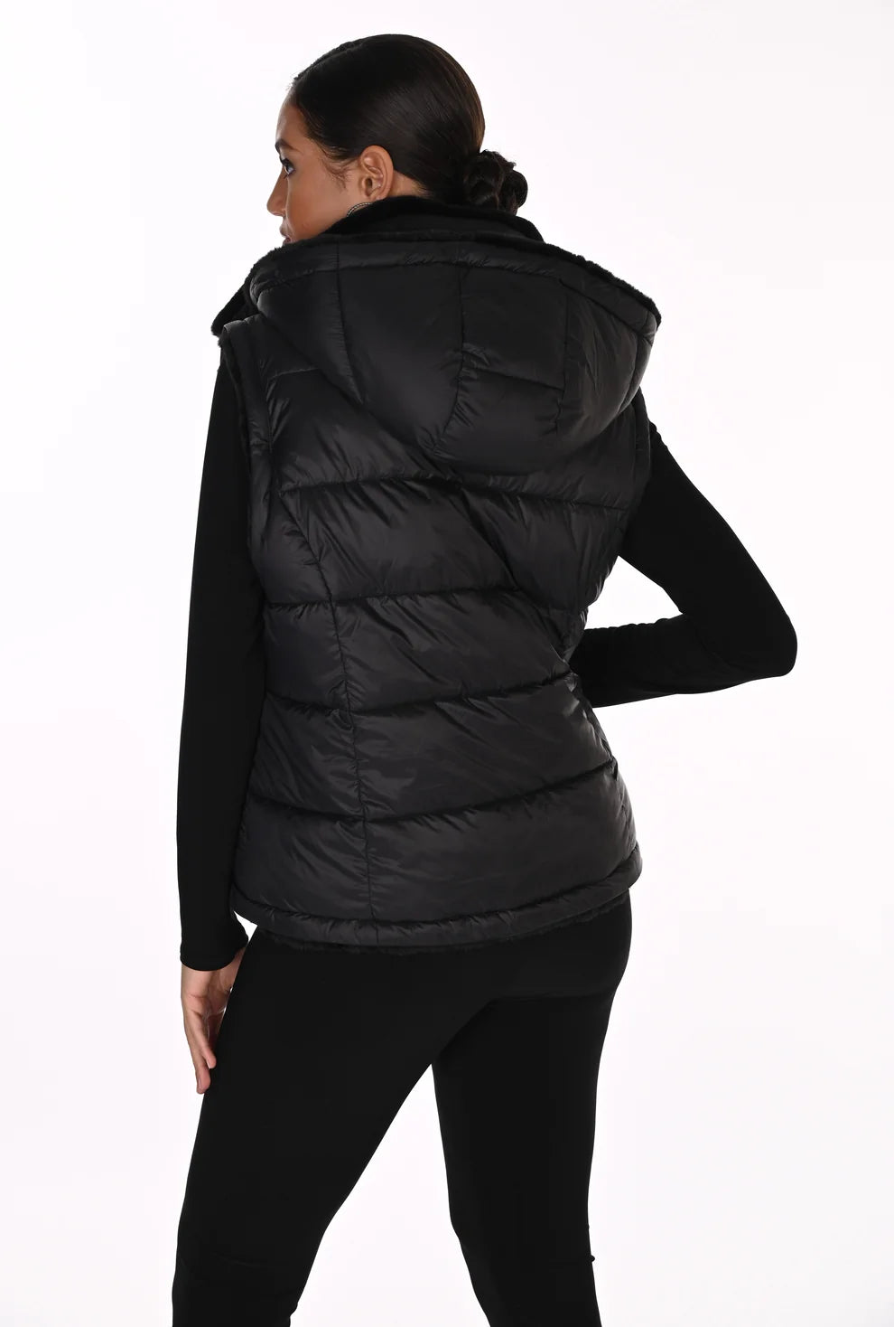 16 Way Reversible Puffer & Faux Fur Coat