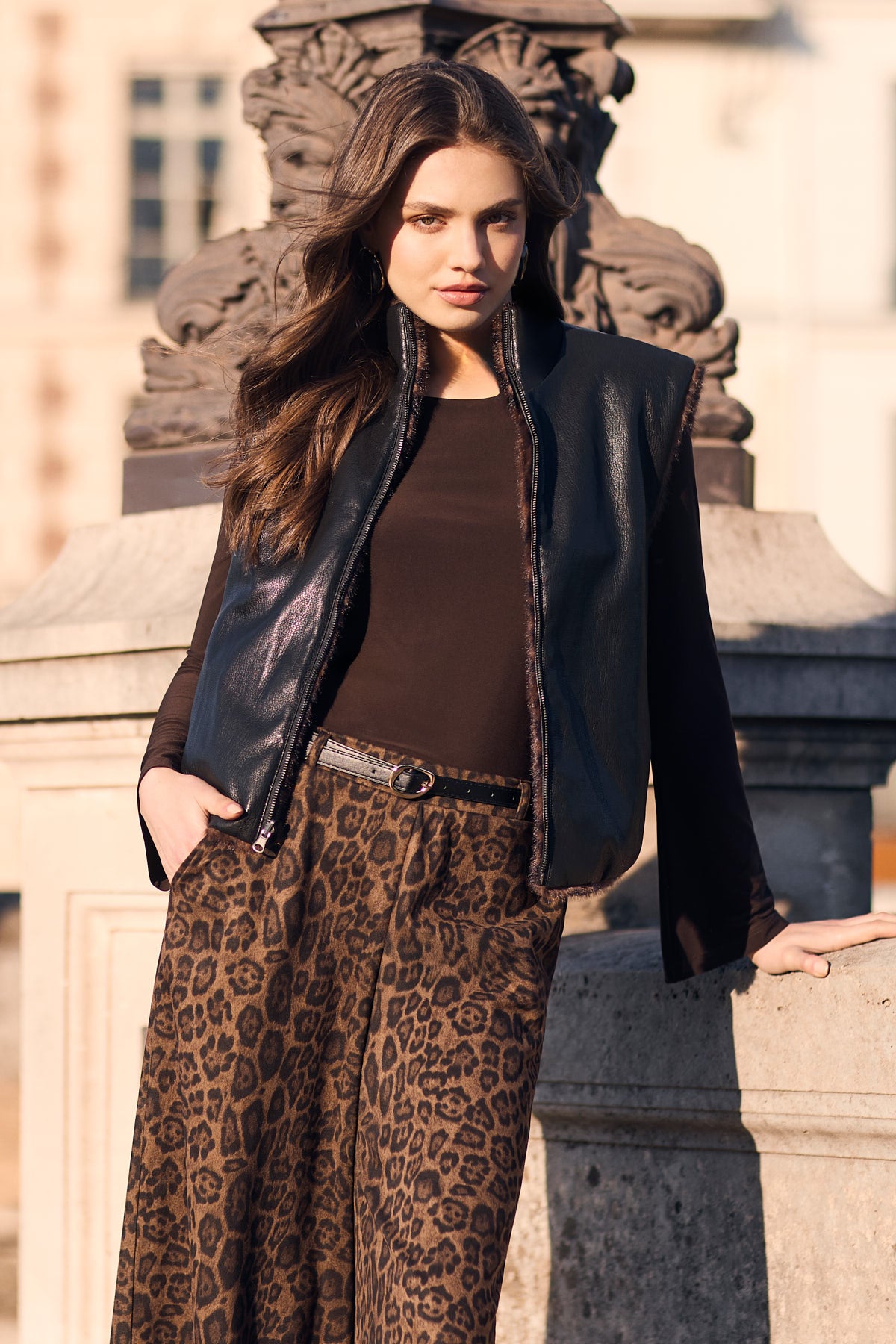 Reversible Cheetah Vest